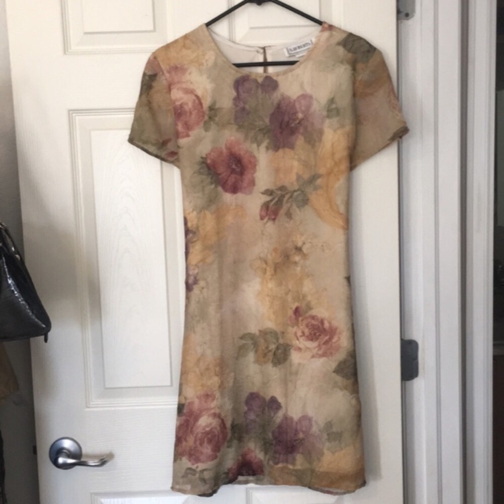 Vintage Floral Tie Back Dress